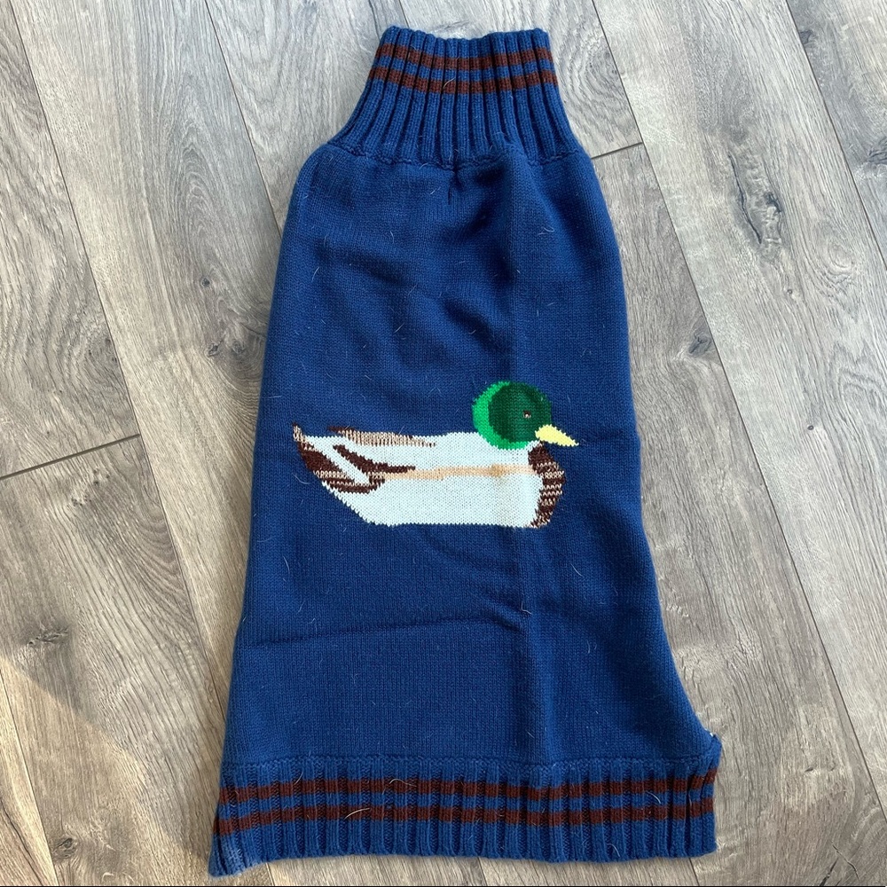 Navy Duck Dog Sweater